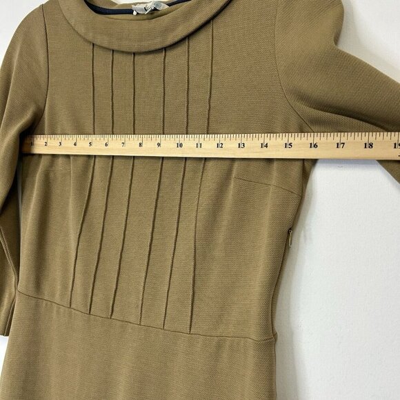 Boden Alexa Dress Womens Size 6 Tan Beige 3/4 Sleeves - Picture 5 of 9